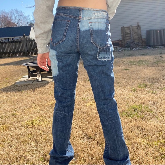 akdmks Low Rise Patchwork Jeans - Picture 3 of 4